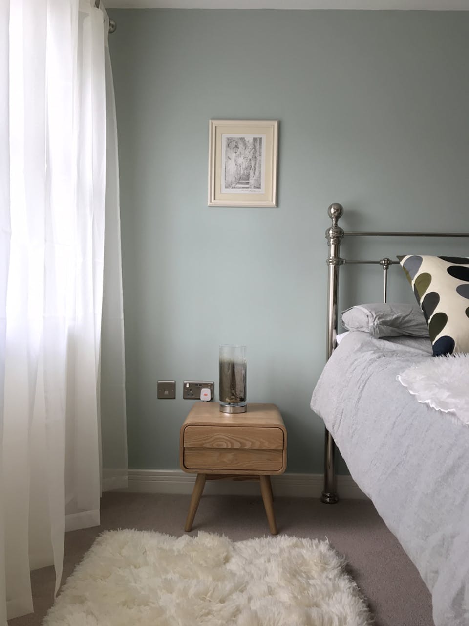 Pastel colours bedroom painted in Lick paint Blue 03