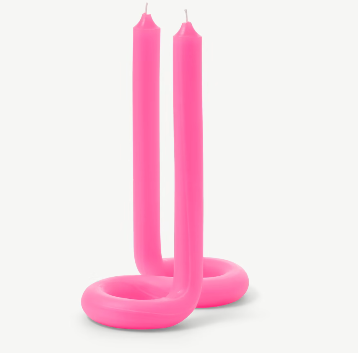 Lex Pott pink twist candle via MADE.com