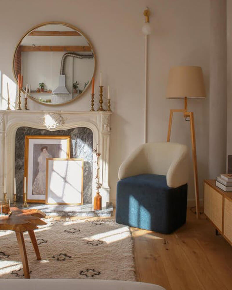 Living room painted in Lick White 02