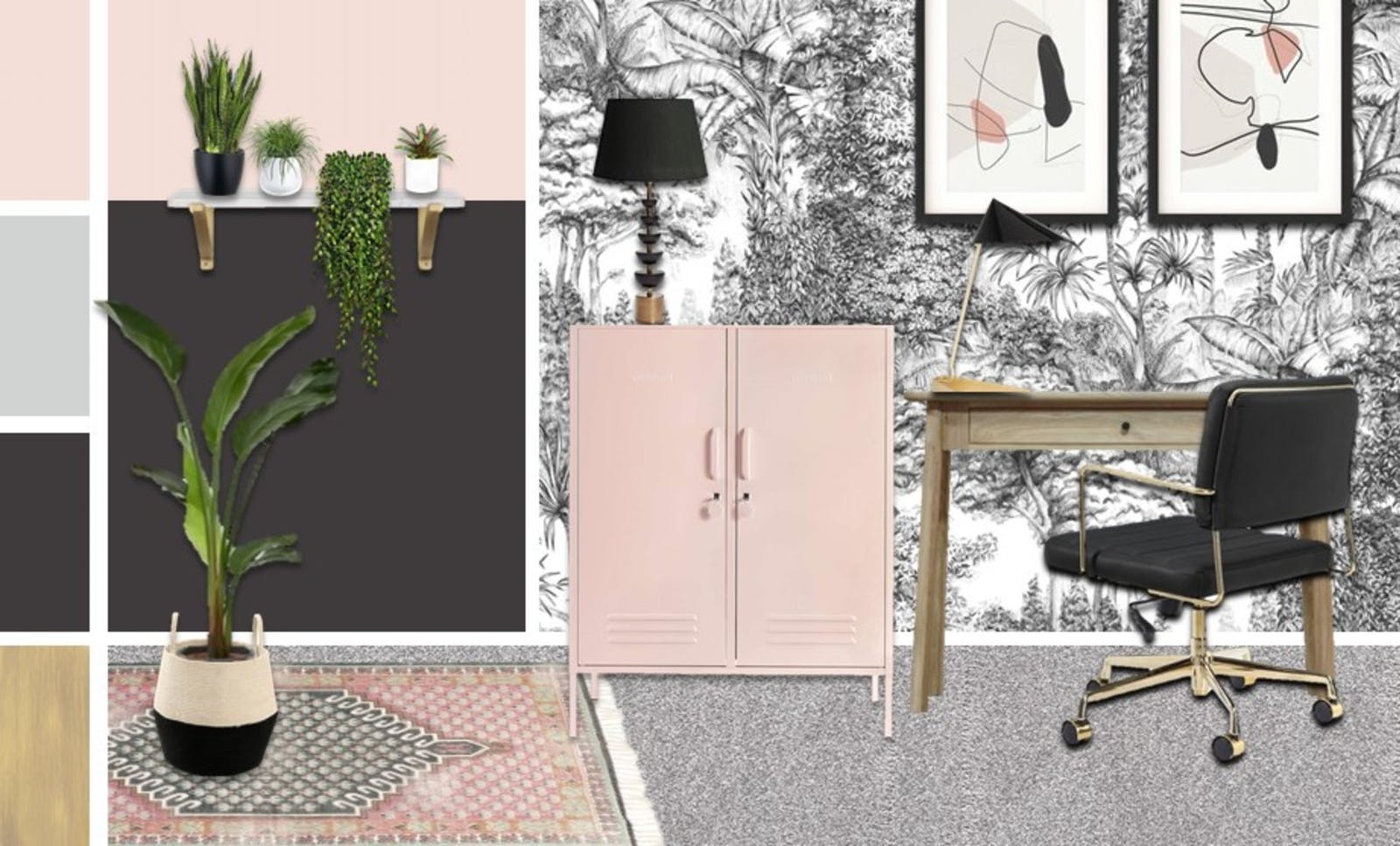 Home Office Mockup in Neutral tones 