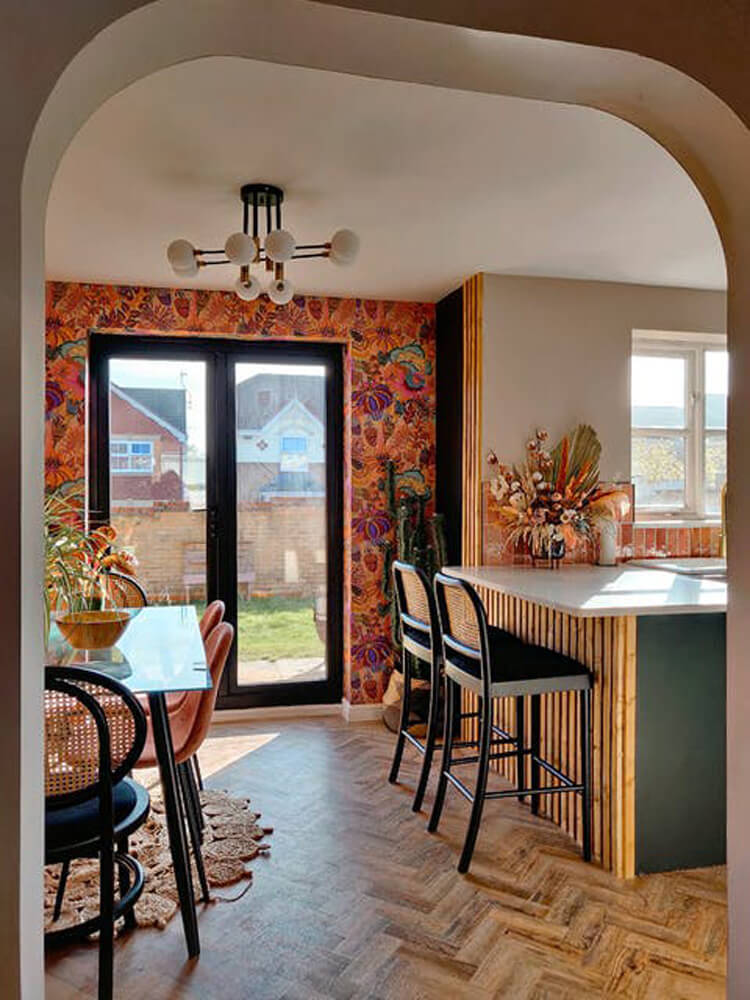 Kitchen decorated with Lick Mars Meadow 02 Wallpaper