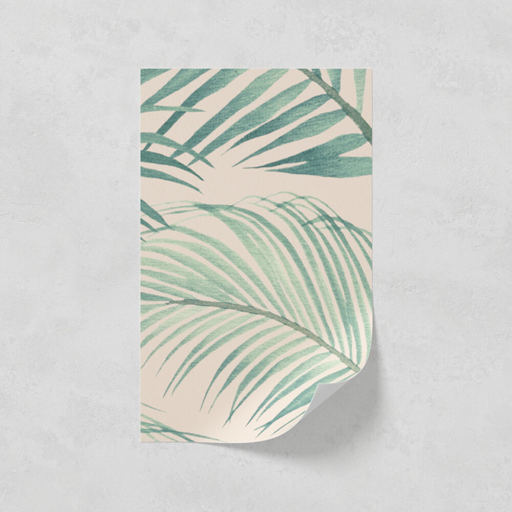 Jungle 02 Pink & Palm Leaf Wallpaper Botanical