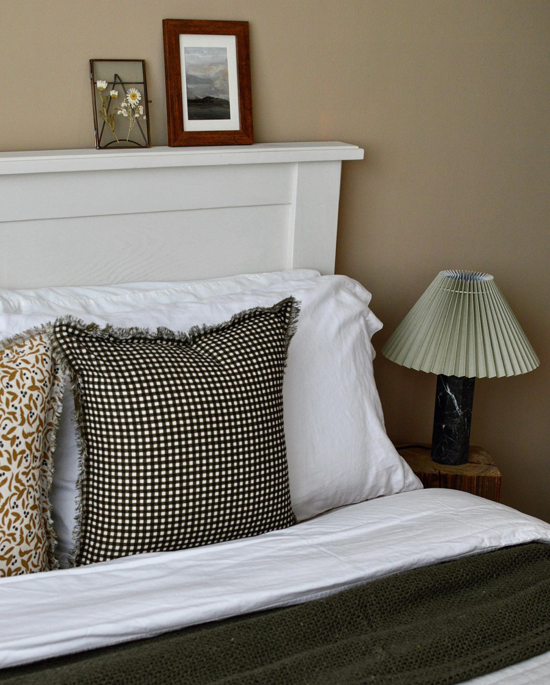 Bedroom painted in Lick Beige 02 Soho Farmhouse paint
